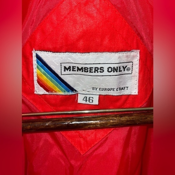 VINTAGE Members Only Red Jacket Size 46 - Picture 8 of 14